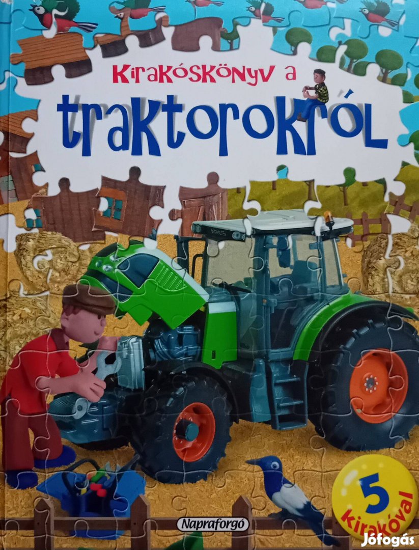 Puzzle Kirakóskönyv traktorokról szép állapotban