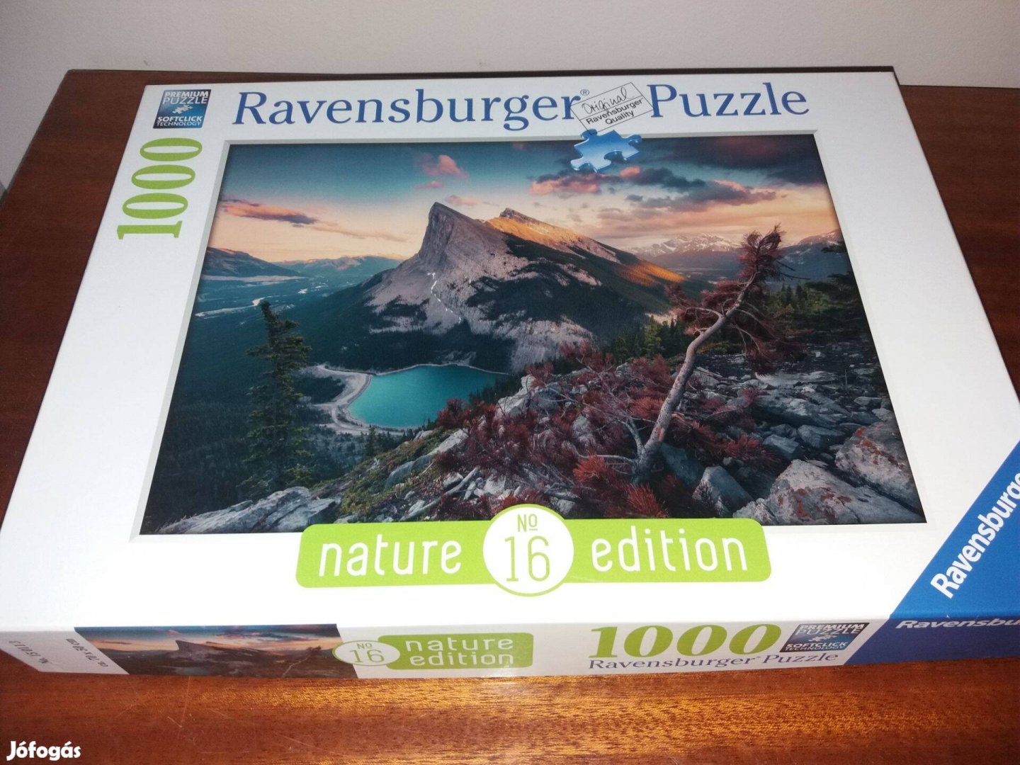 Puzzle Ravensburger 1000 db-os természet hegy, tó, erdő, szikla