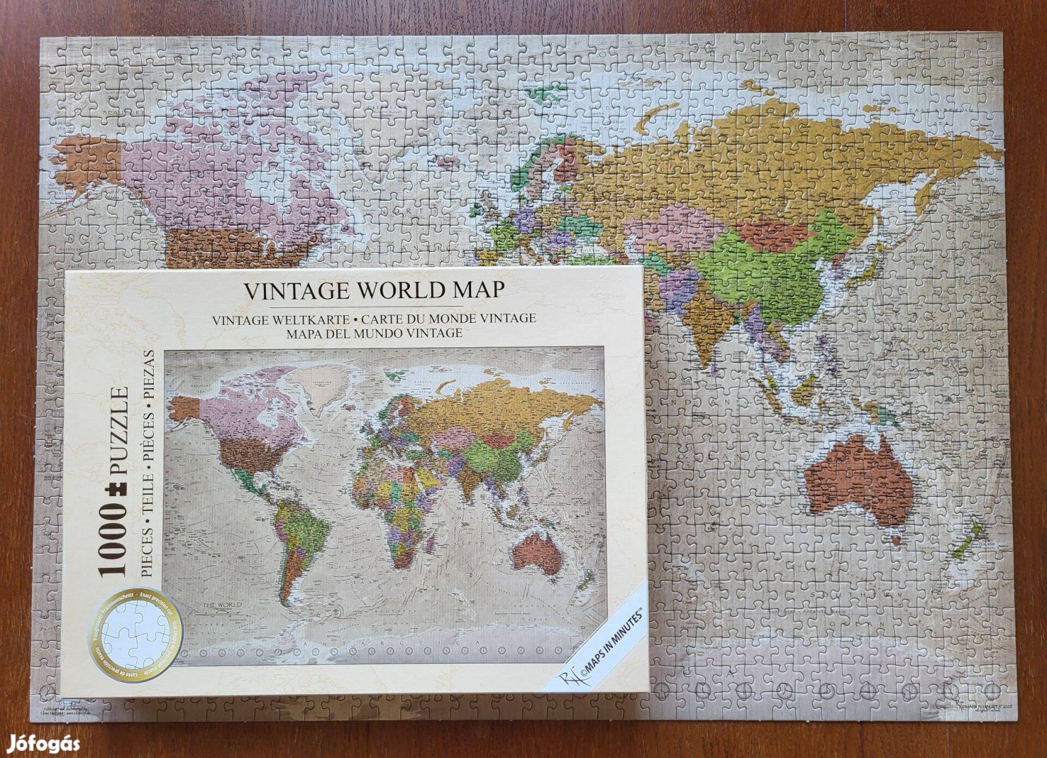 Puzzle Vintage World Map 1000 világ térkép kirakó