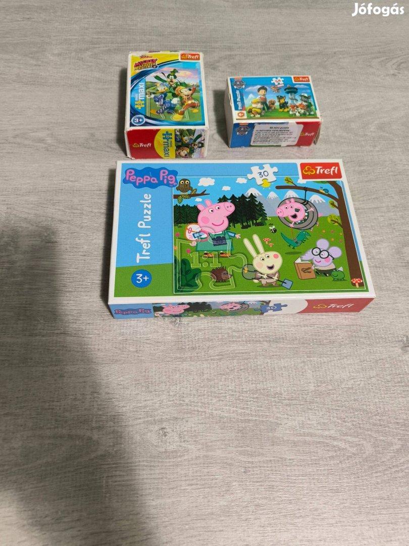 Puzzle: Mancs őrjárat, Mickey egér és Peppa malac