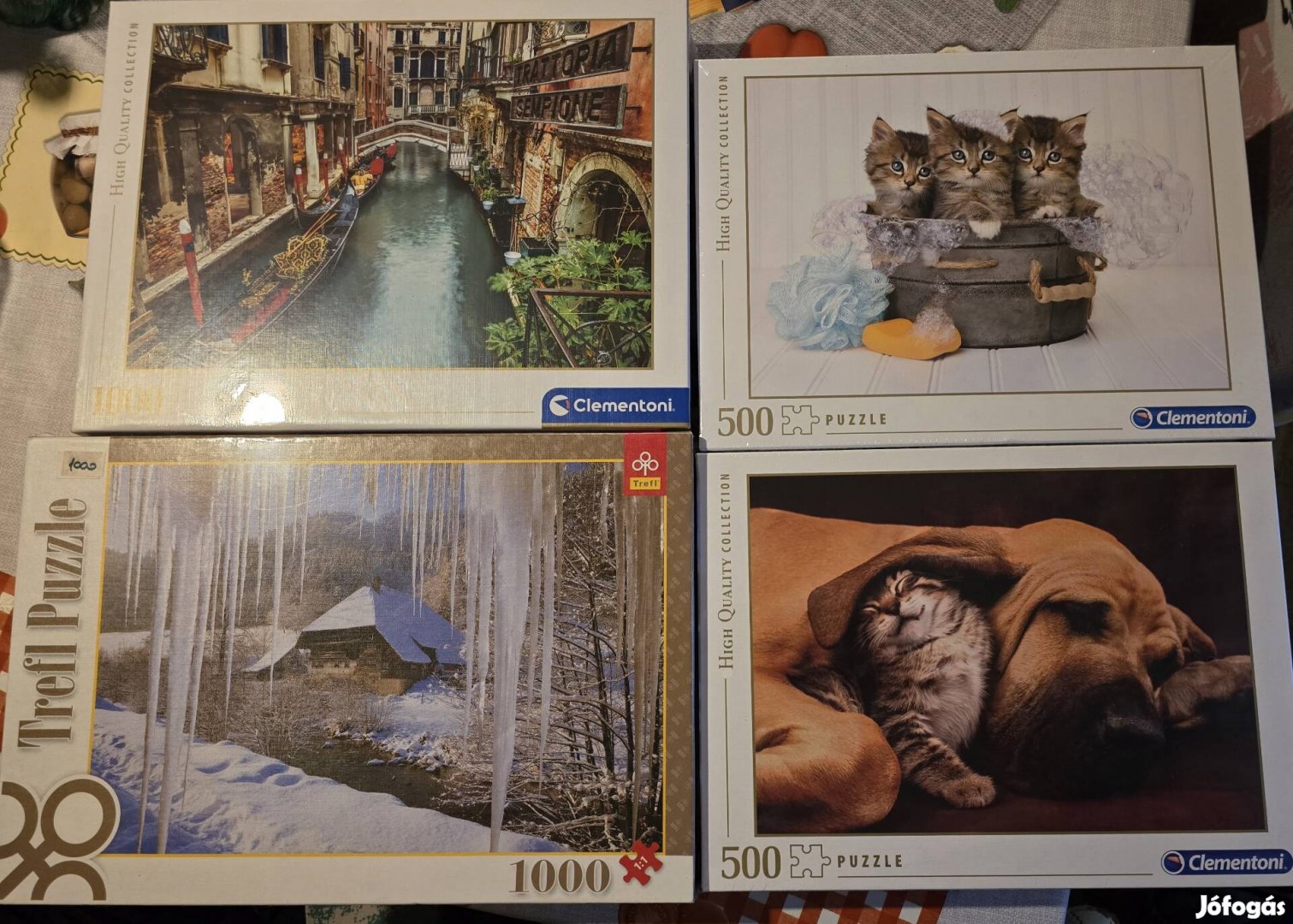 Puzzle cicás, kutyás, jégcsapos, Velence