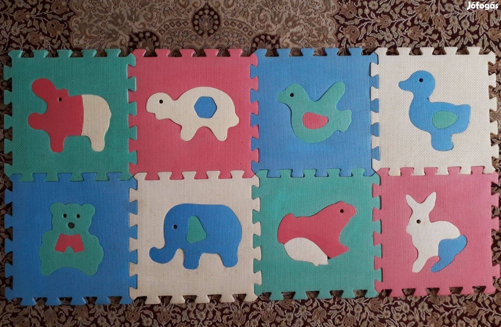 Puzzle/kirakós habszivacs játékszőnyeg, állatos