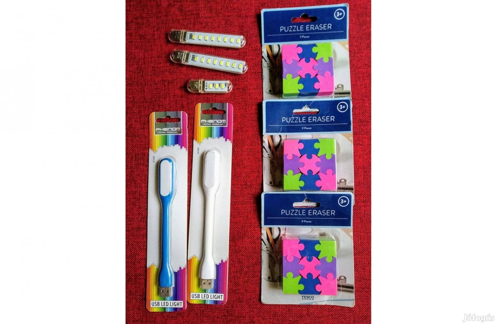 Puzzle színes vidám játék és radír Új Bontatlan Csomag