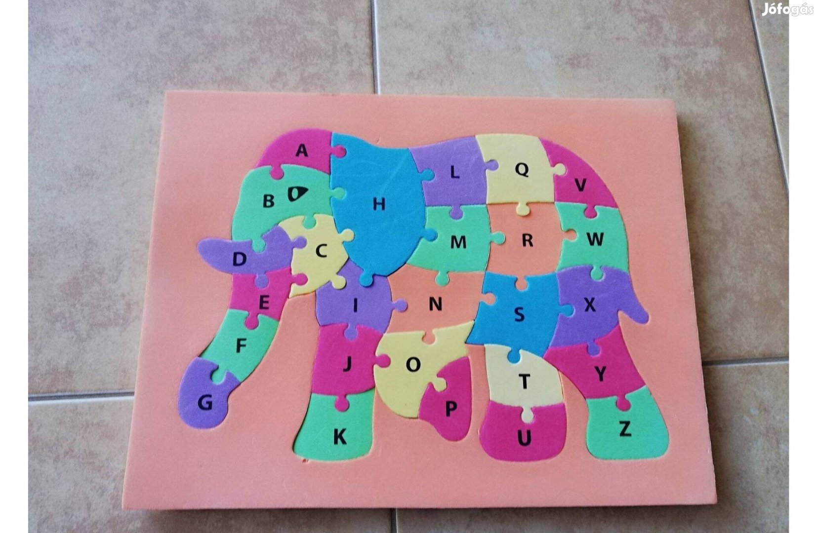 Puzzle szivacsból betűkkel Elefántos Fejlesztő játék