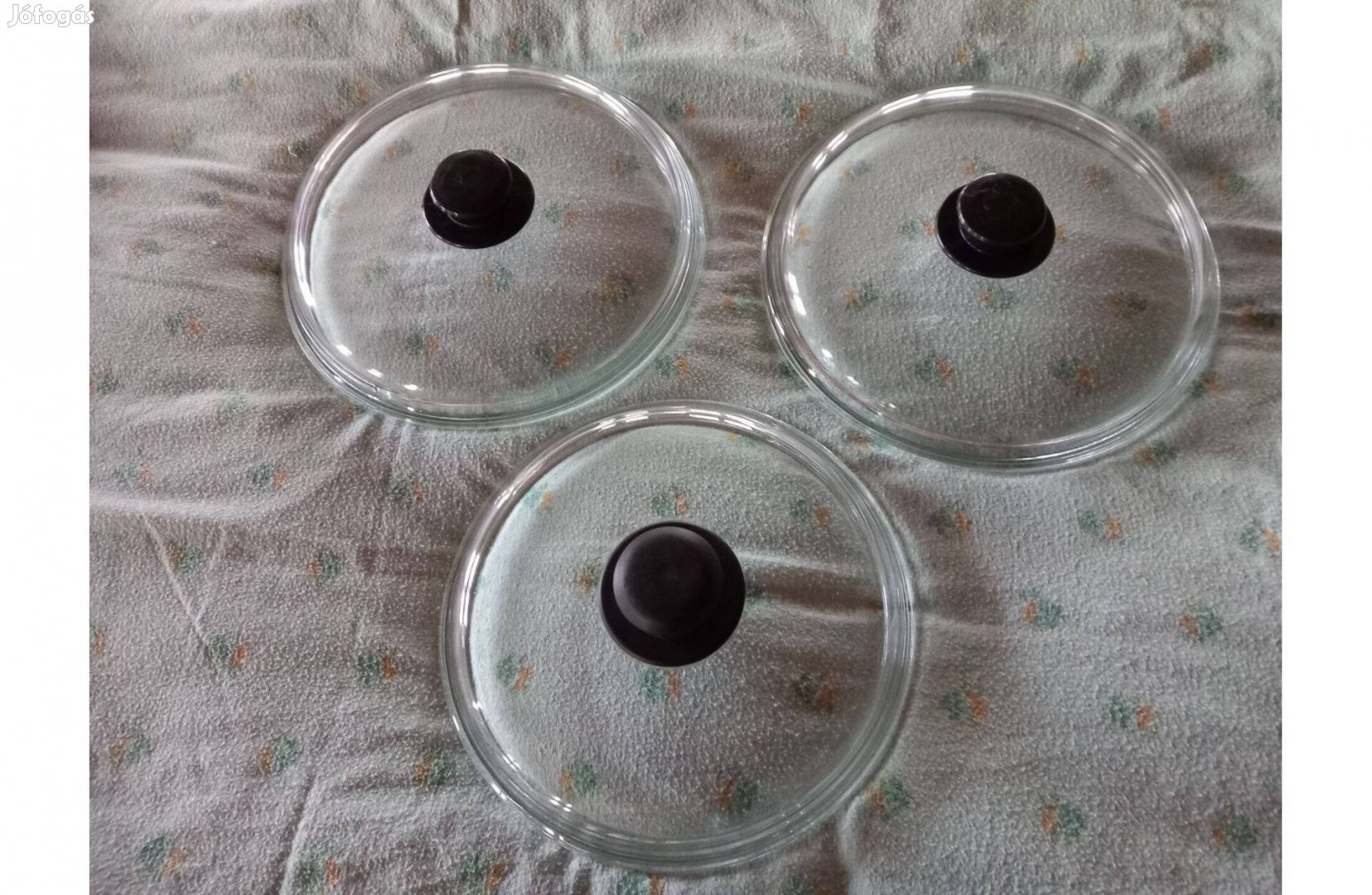 Pyrex hőálló üveg fedő 27 cm és 25 cm átmérő - 2 db