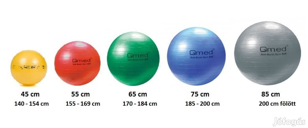 QMED Fizioball pumpával 55 cm 150 kg-ig