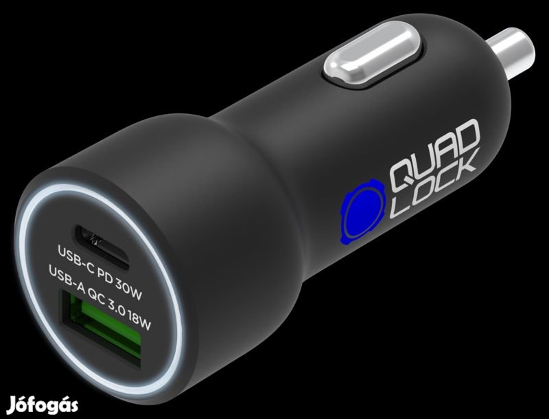 QUAD LOCK Dupla USB (C+A) Autós Töltő 48W