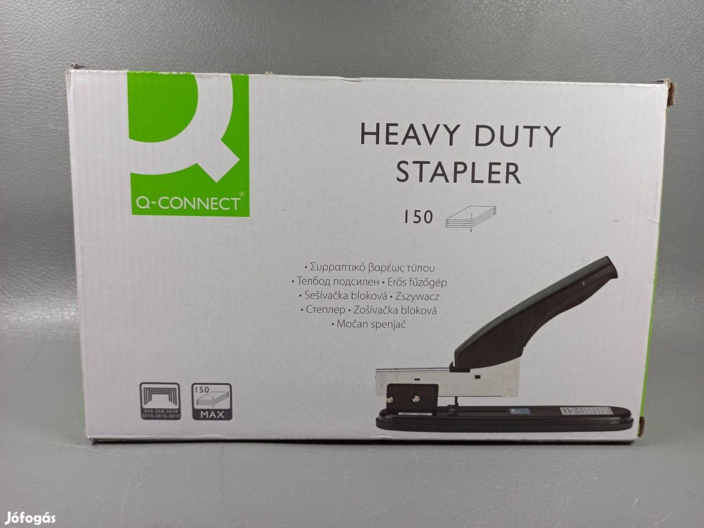 Q-Connect nagy kapacitású blokk tűzőgép (fekete, kf02293, 100 lapos)