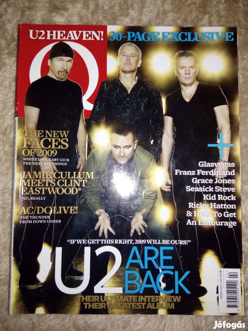 Q brit zenei magazin 2009. februári száma eladó (U2)!