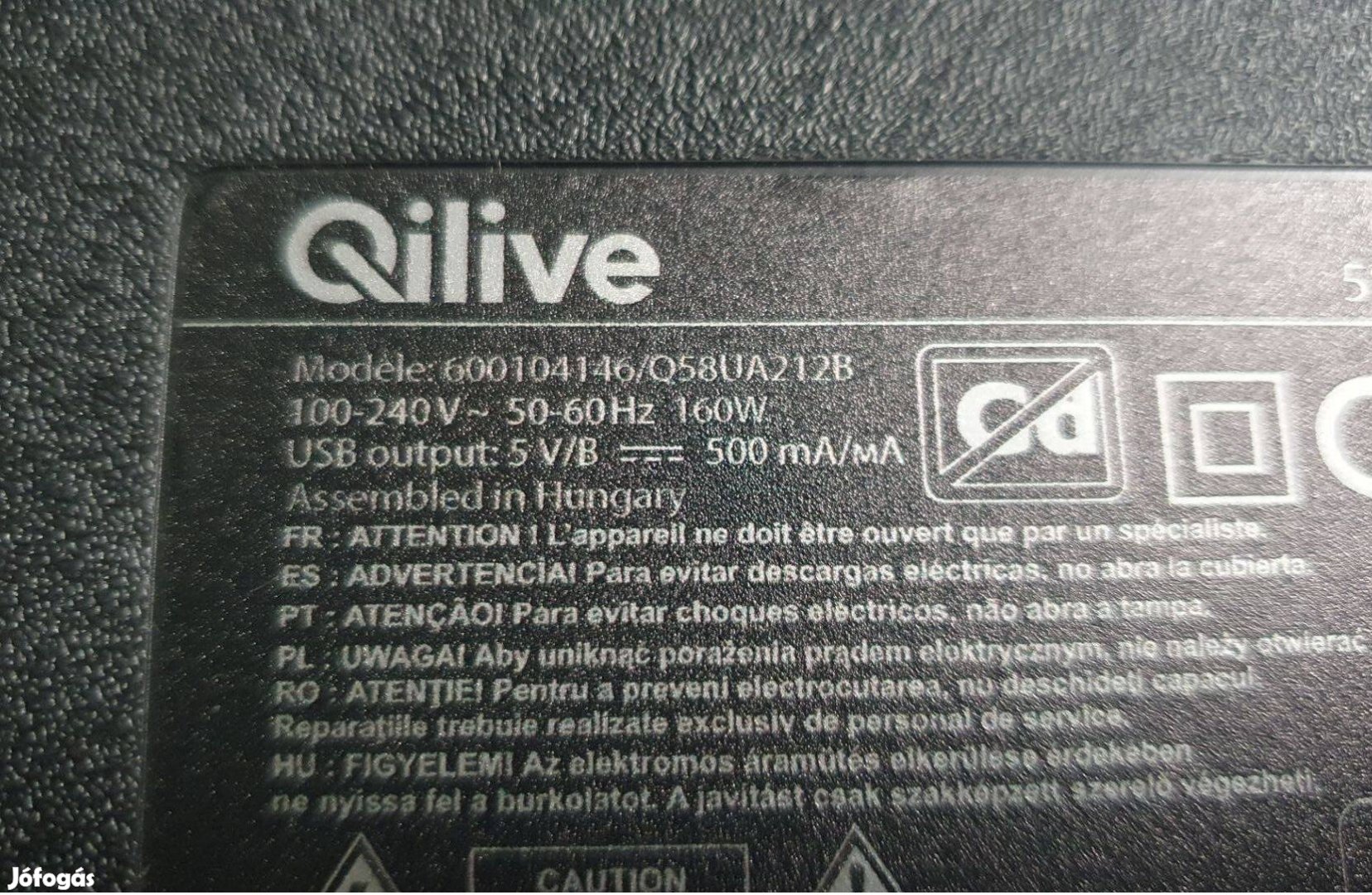Qilive 58" Q58UA212B UHD Android LED tv hibás törött alkatrésznek