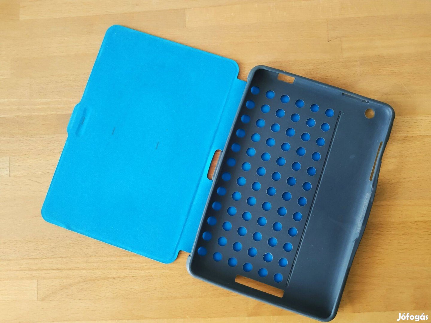 Qilive merev tablet tok - szürke-kék (21x14cm) - újszerű