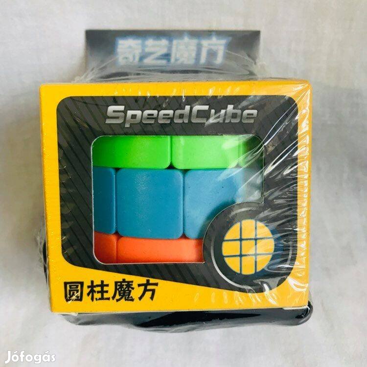 Qiyi Zylinder profi rubik játék"kocka"+ajándék Cubikon kockatartó