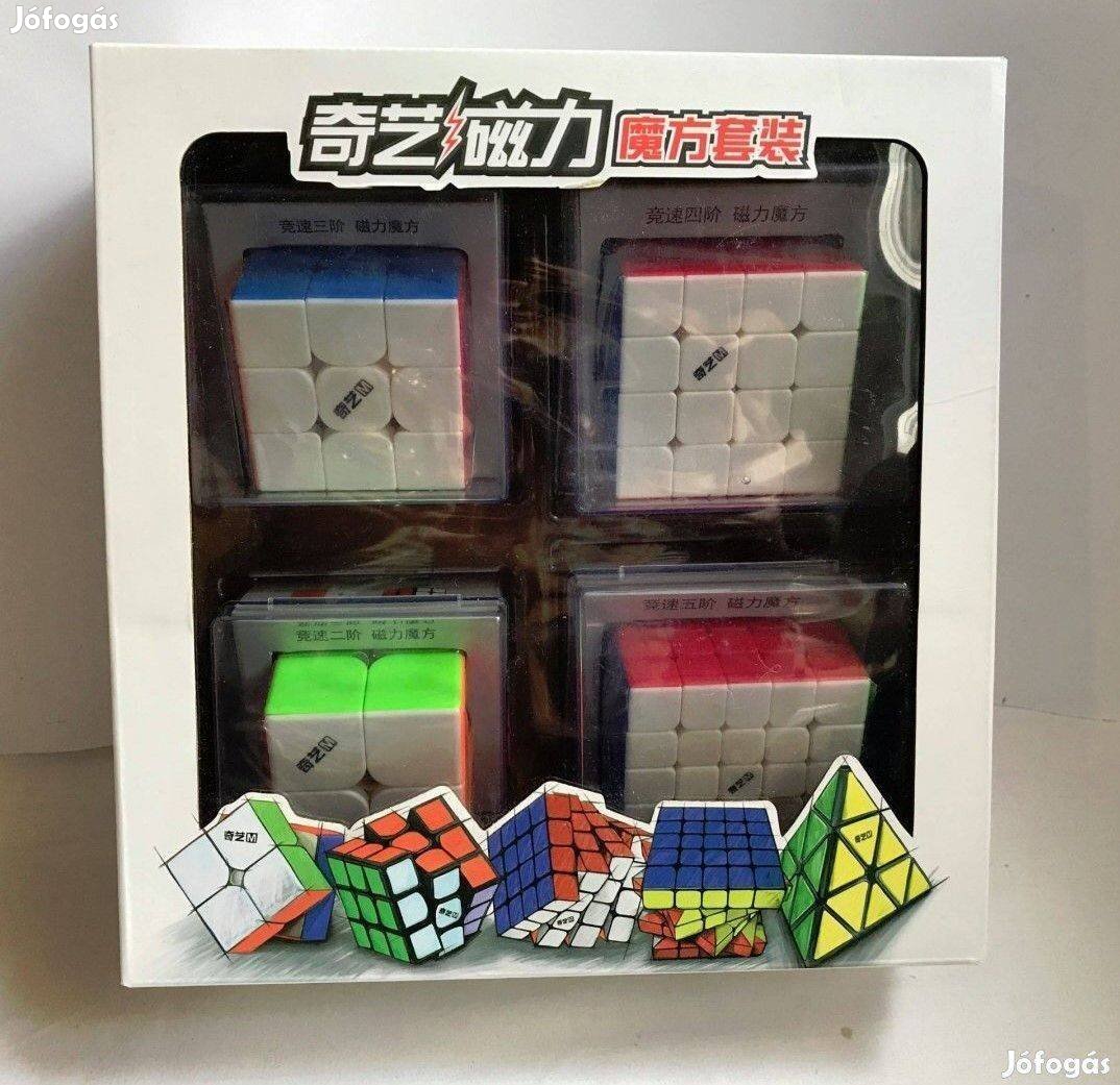 Qiyi mágneses 2x2,3x3,4x4,5x5 profi kocka készlet rubik díszdobozban