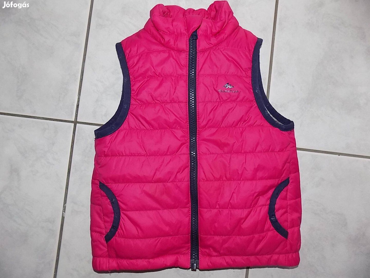 Quechua , pink steppelt mellény, 3 évesre