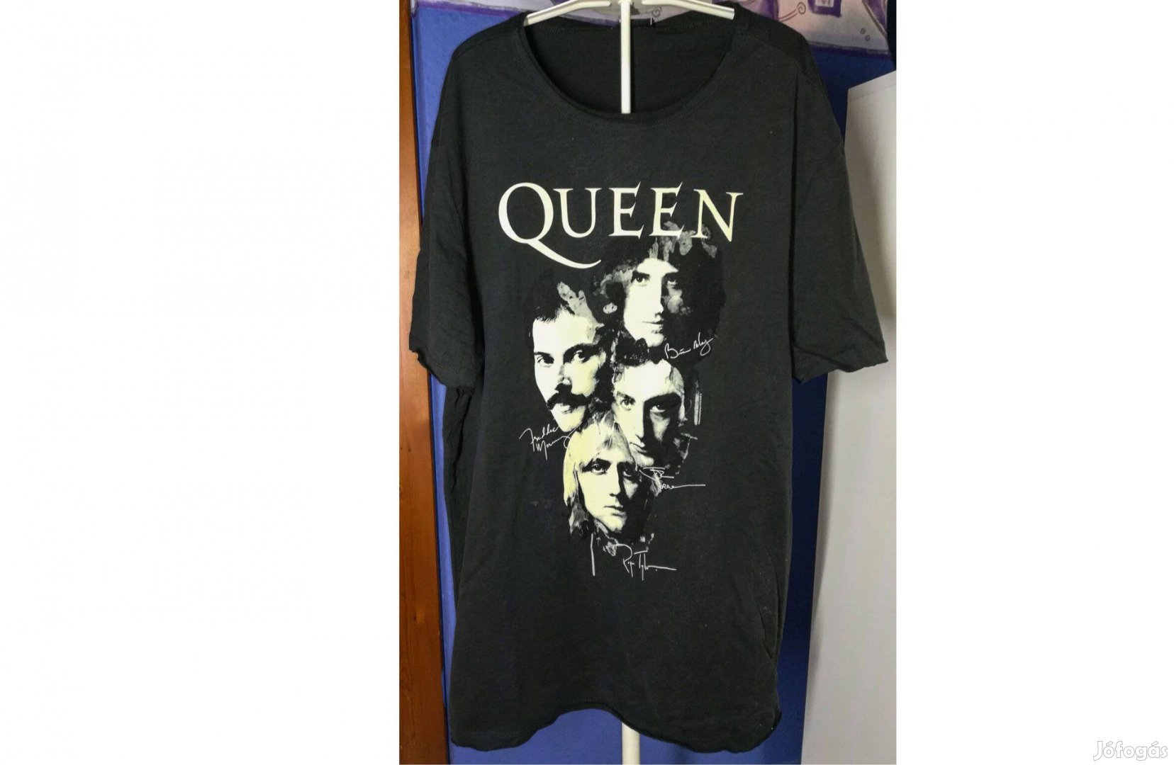 Queen Autographs eredeti Amplified sötétszürke rajongói póló (2XL)