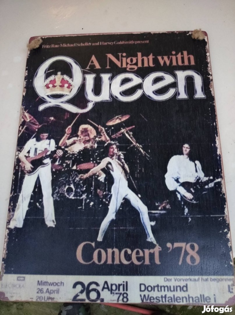 Queen koncert plaket Ritka 1978 