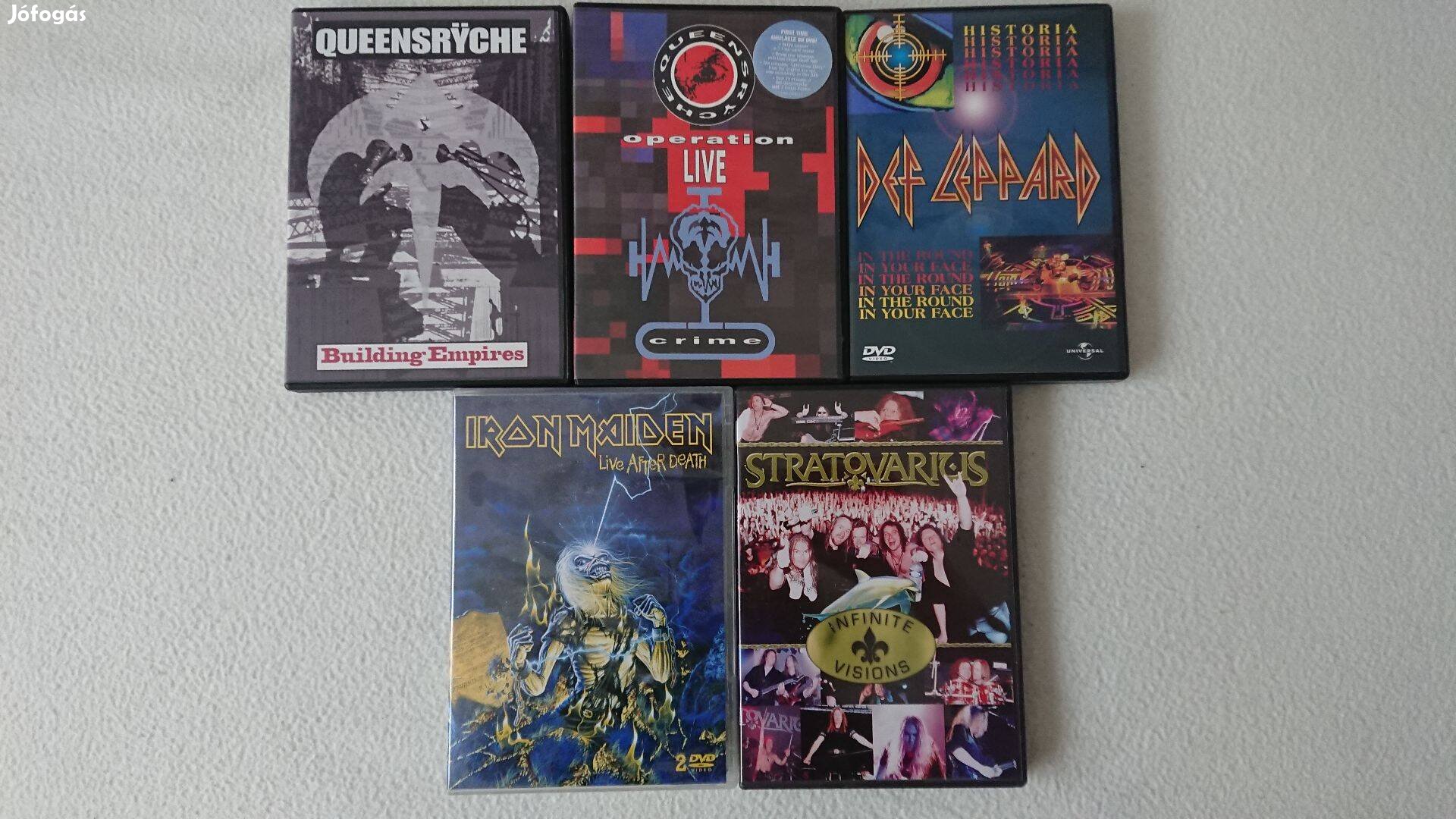 Queensryche, Iron Maiden,Stratovarius,Def Leppard dvd