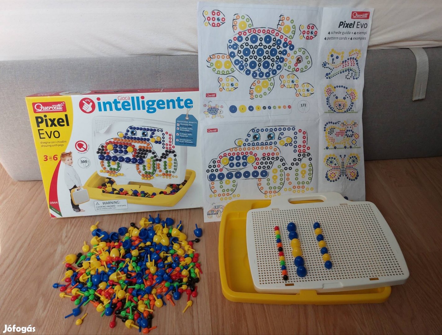 Quercetti Pixel Evo 300db-os pötyi kofferban ajándék sablonokkal eladó
