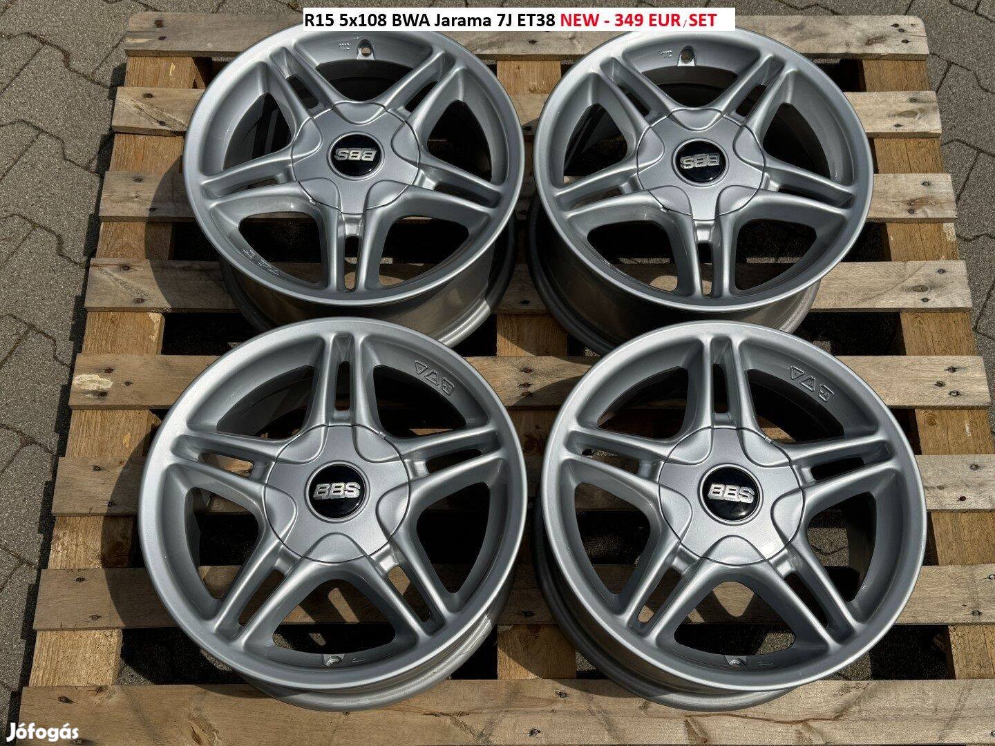 R15 5x108 BWA Jarama 7J ET38 új alufelnik felnik 7x15 15" 15col