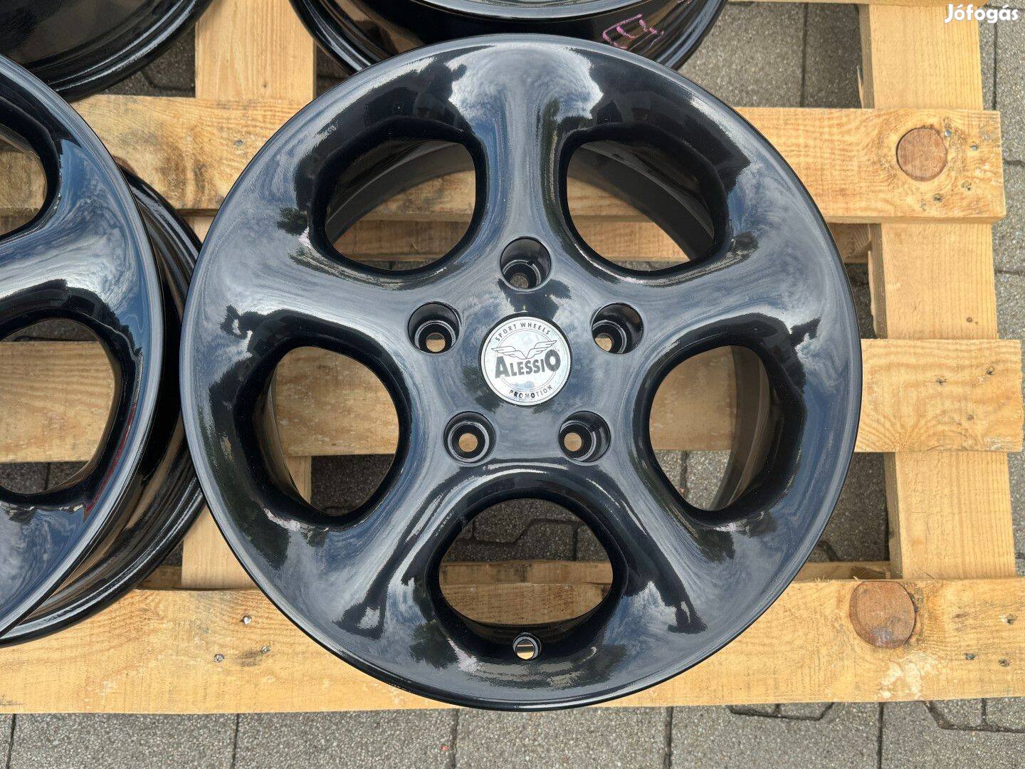 R15 5x120 Alessio Black Glossy BMW E46 7J ET35 alufelnik felnik