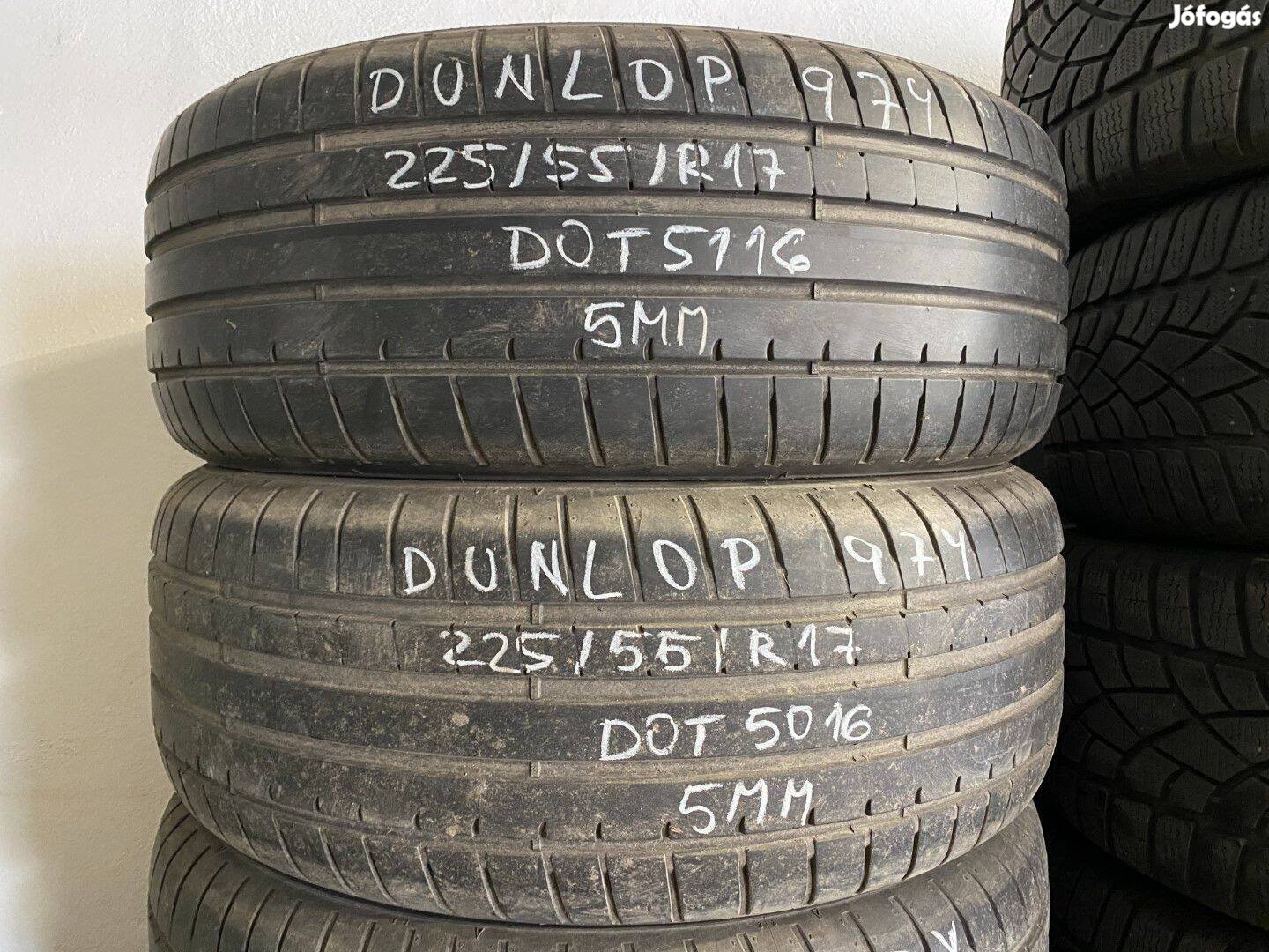 R17 225/55 Dunlop 97Y 2x5mm DOT5116 2db