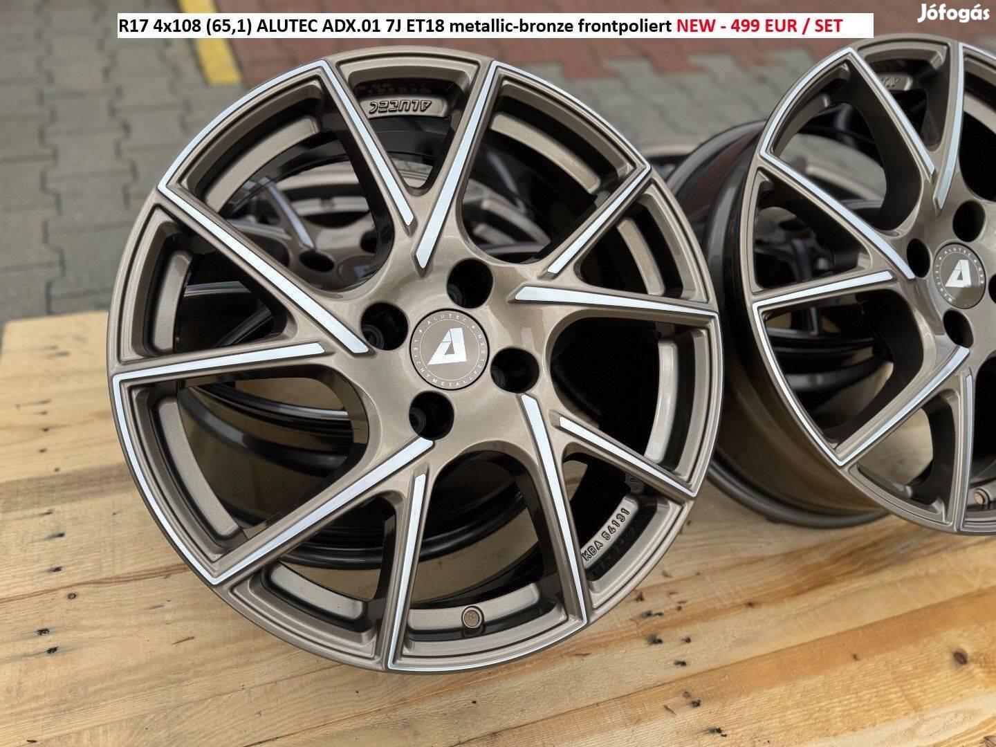 R17 4x108 (65,1) Alutec ADX.01 7J ET18 új alufelnik felnik felni 17"