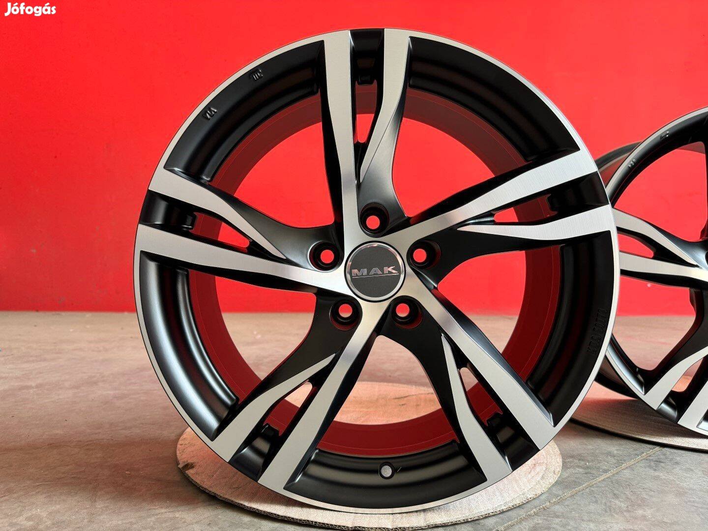 R17 5x108 (63,4) MAK Stockholm 7J ET50 ICE Black új alufelnik 17" 7x17
