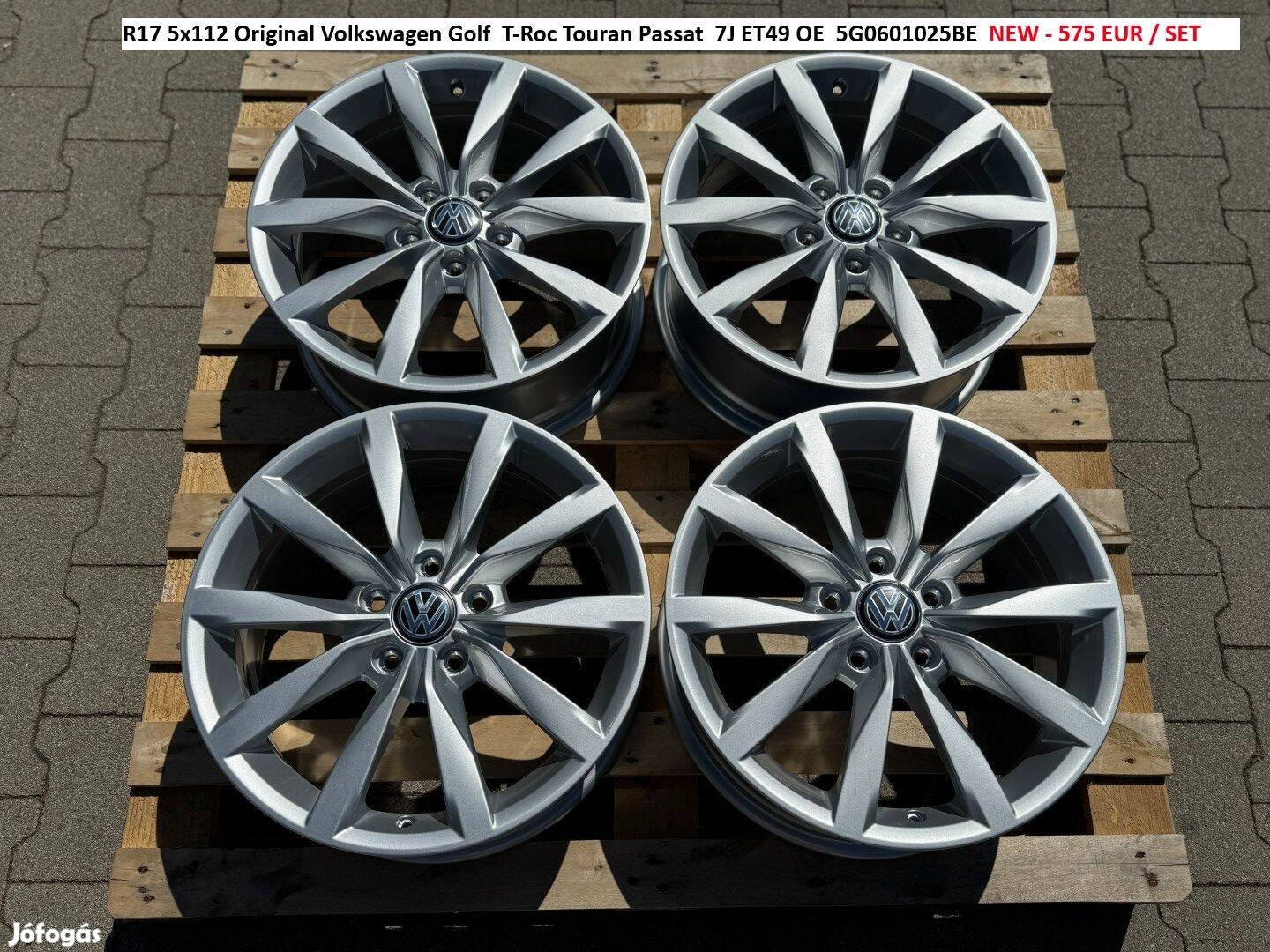 R17 5x112 Original Volkswagen Golf T-Roc Touran Passat új alufelnik