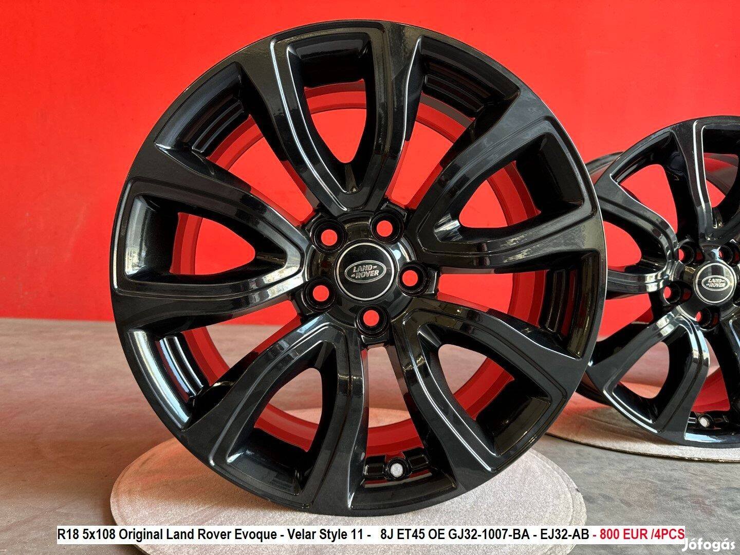 R18 5x108 Original Land Rover Evoque - Velar gyári alufelni szett 18"