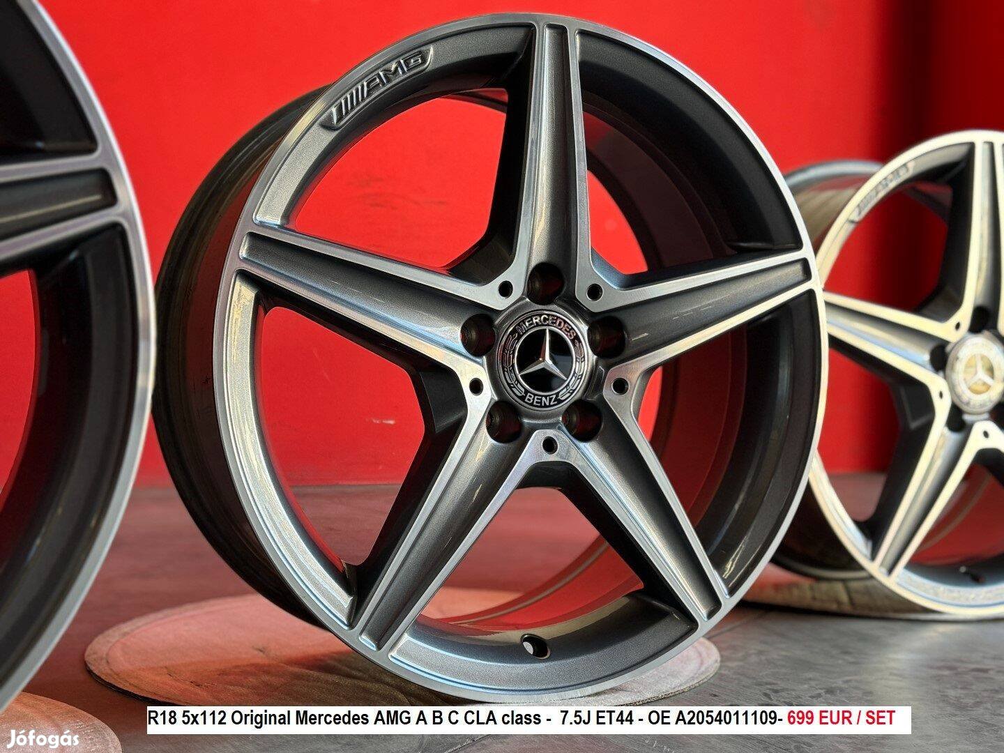R18 5x112 Original Mercedes AMG A B C CLA class 7.5J ET44 gyári felnik