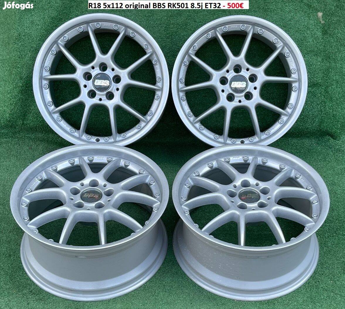 R18 5x112 original BBS RK501 8.5j ET32 eredeti BBS alufelnik felnik 18