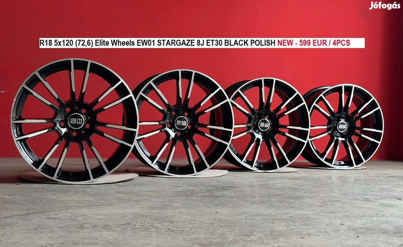 R18 5x120 (72,6) Elite Wheels EW01 Stargaze 8J ET30 új alufelnik 8x18