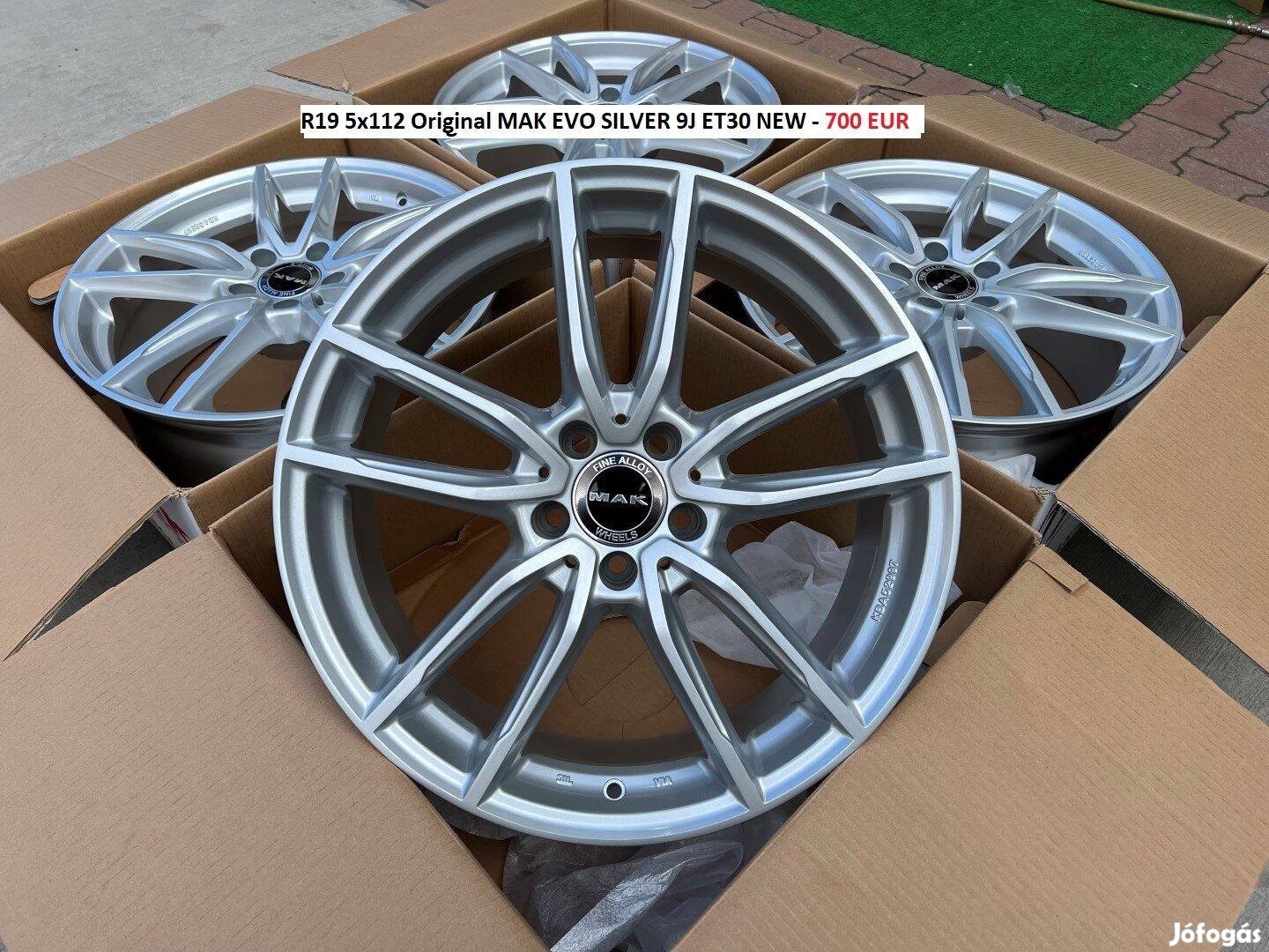R19 5x112 Original MAK Evo Silver 9J ET30 új felnik alufelnik 9x19 19"