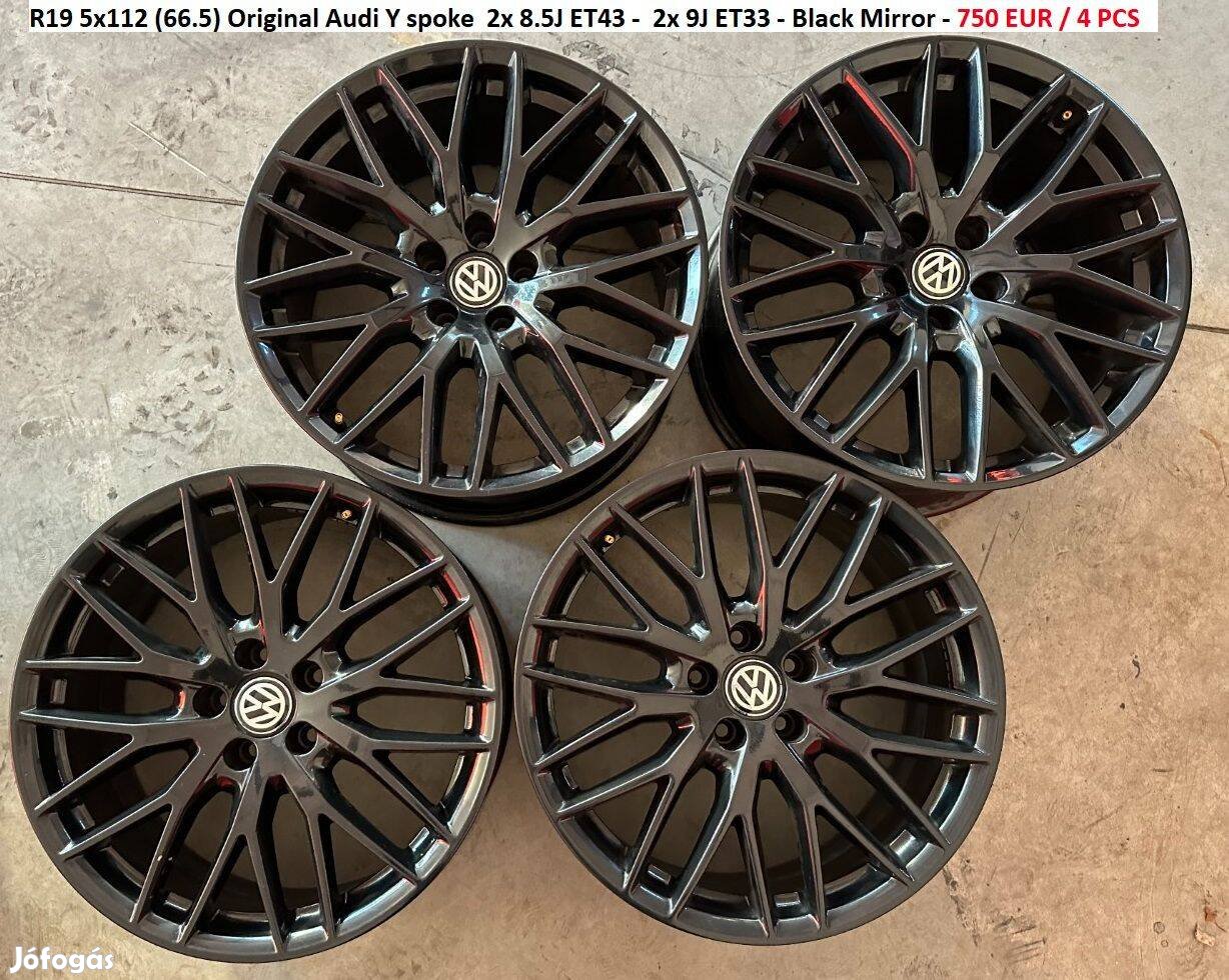 R19 5x112 (66.5) Original Audi kétszéles eredeti gyári alufelni szett