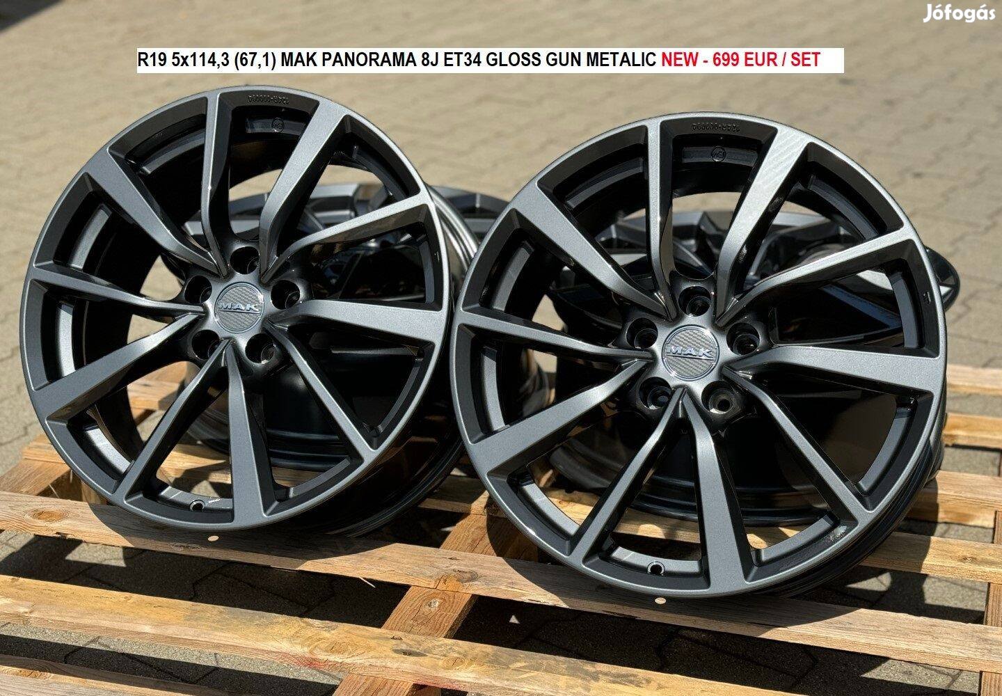 R19 5x114,3 (67,1) MAK Panorama 8J ET34 Gloss Gun Metalic új alufelnik