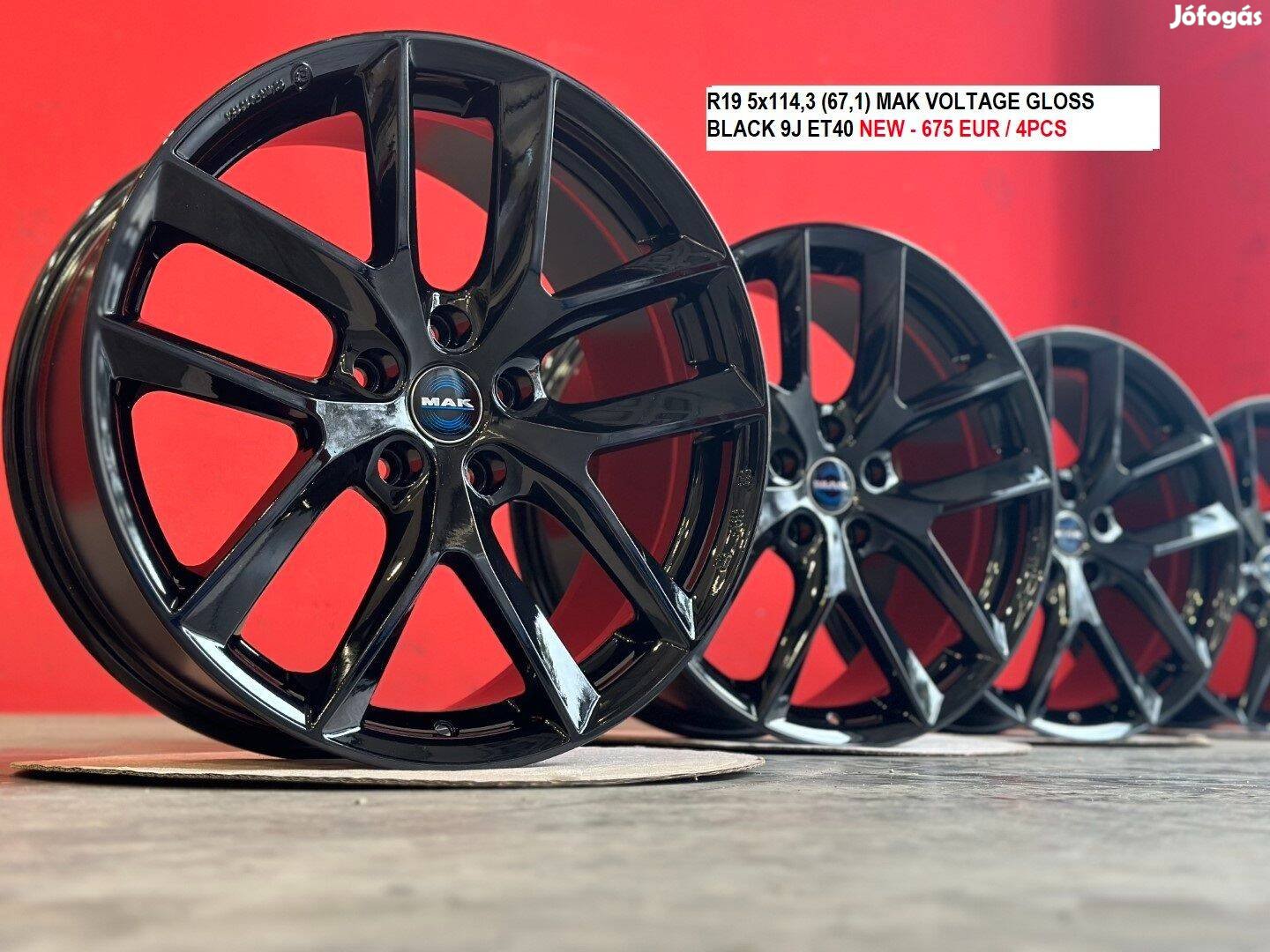 R19 5x114,3 (67,1) MAK Voltage Gloss Black 8.5J ET40 új felnik