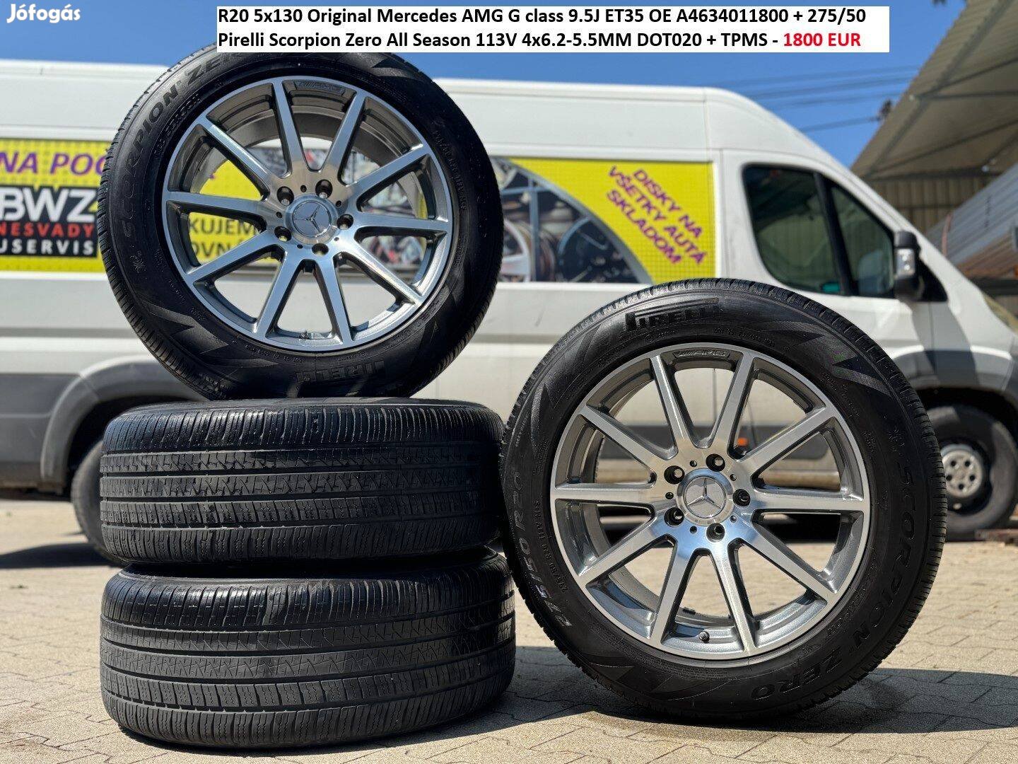 R20 5x130 Original Mercedes AMG G-Class W463 9.5J ET35 + 275/50 gumik