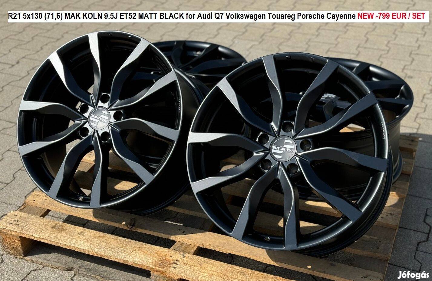 R21 5x130 (71,6) MAK Koln 9.5J ET52 MATT Black 21" 21col alufelnik