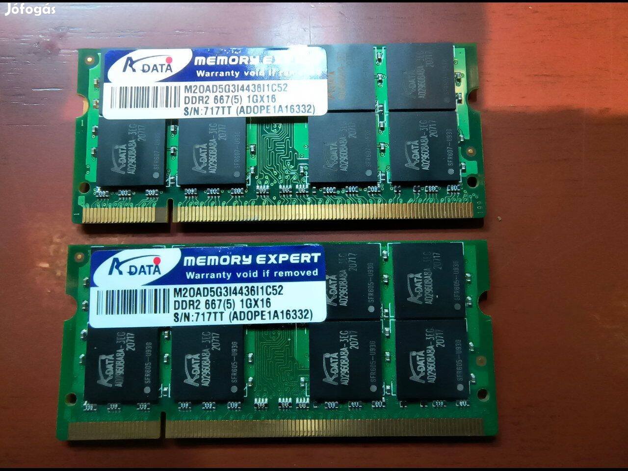 RAM DDR2 667  1GB Adata notebookba