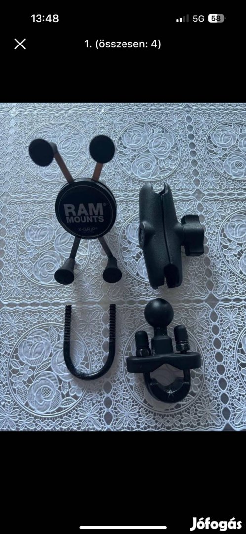 RAM Mounts X-Grip U-Bolt Mobiltelefon tartó - Fekete