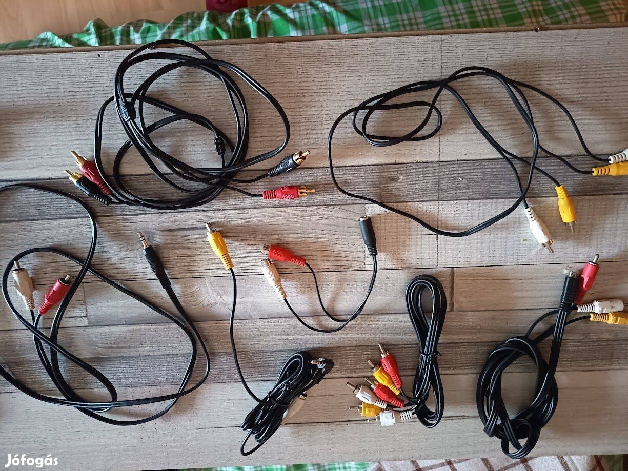 RCA-RCA,AUX, kábelek
