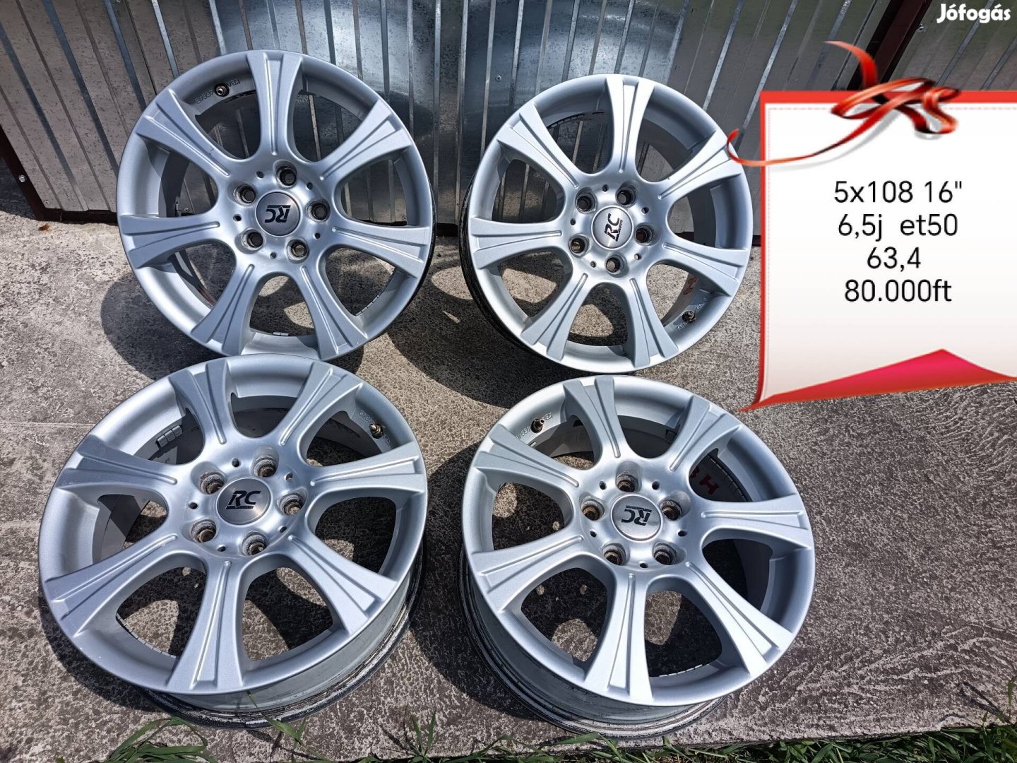 RC 5x108 16 col alufelni szett 