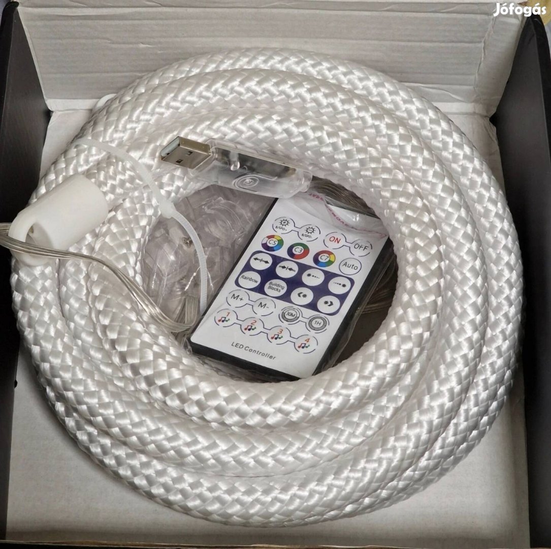 RGB LED szövet usb új
