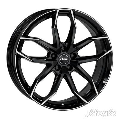 RIAL LUCCA Fényes fekete Polírozott 8X19 5X114,3 ET45 CB70,1