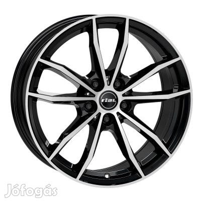 RIAL X12 Fényes fekete Polírozott 7,5X18 5X112 ET51 CB57,1 | alufelni