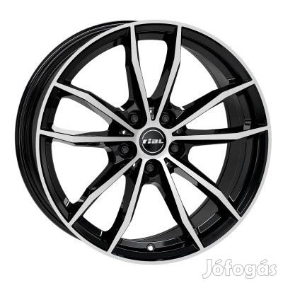 RIAL X12 Fényes fekete Polírozott 8X19 5X112 ET30 CB66,5