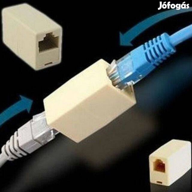 RJ45 UTP Ethernet csatlakozó toldó adapter (anya-anya) ()