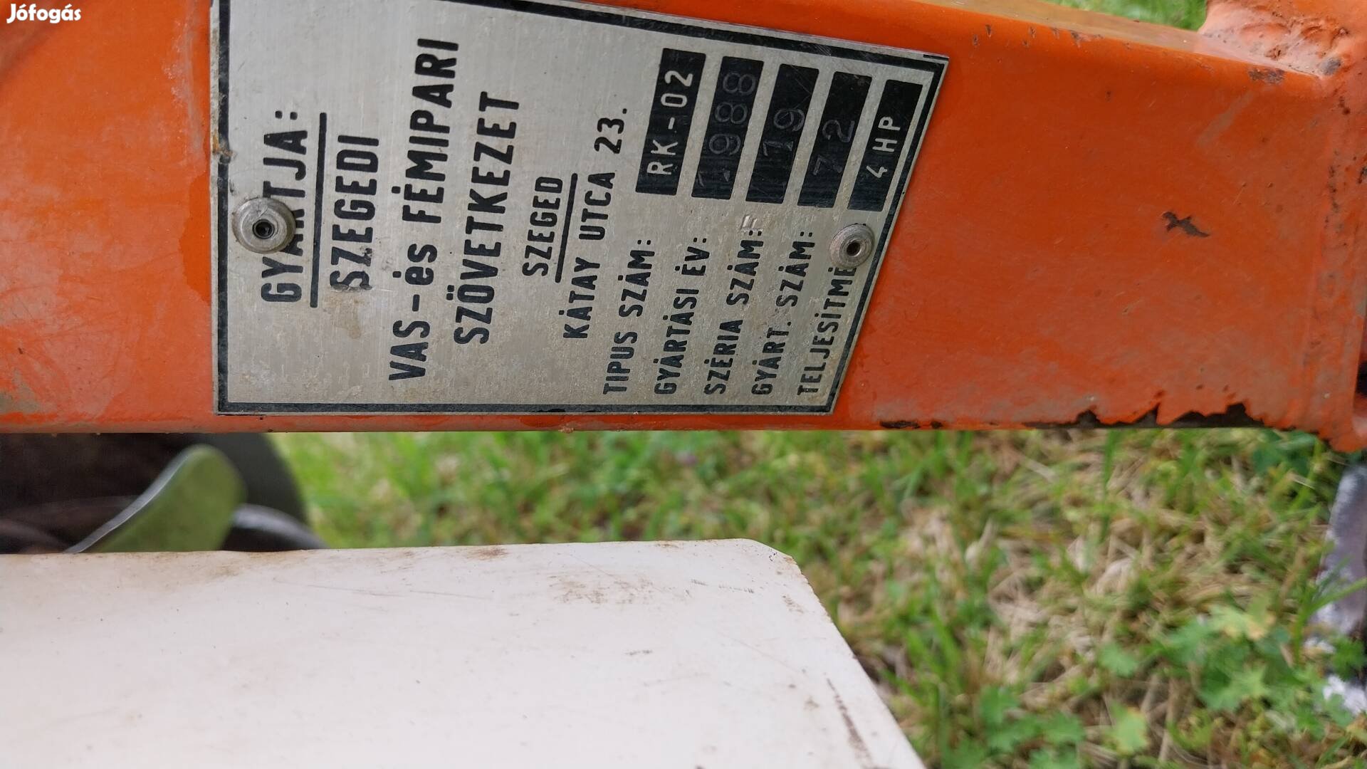 RK-02 es Kapálógép 1 gazdás eladó