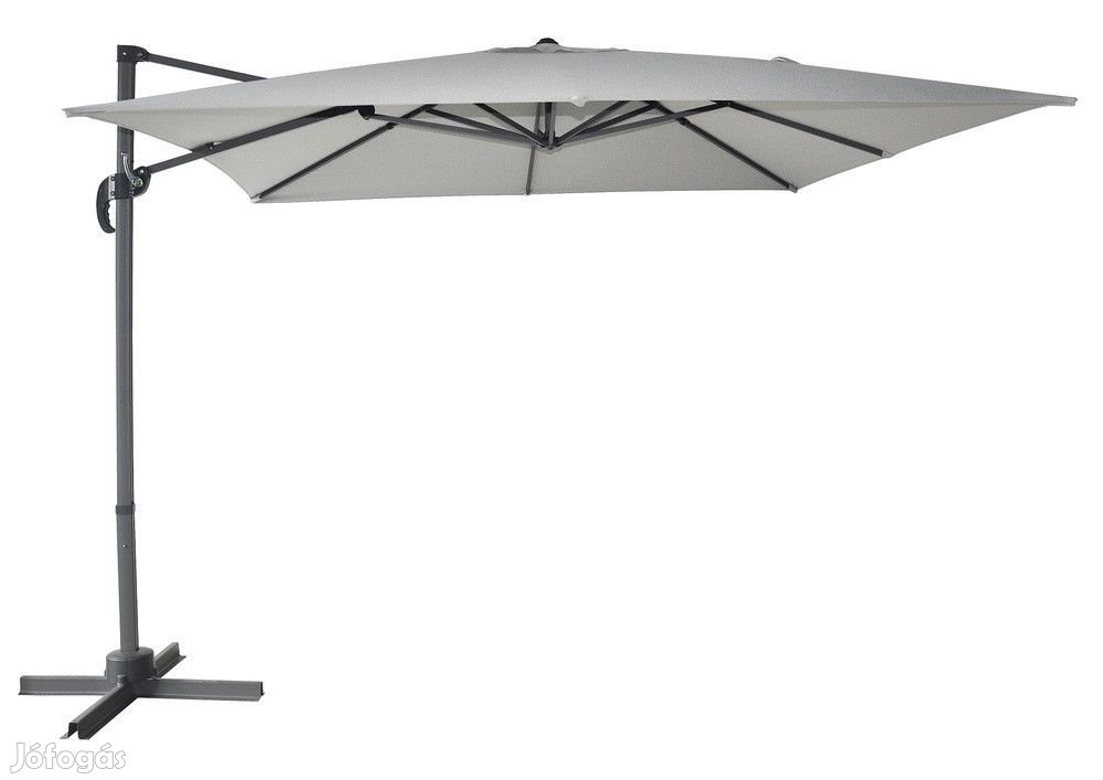 ROJAPLAST CANTIELVER függő napernyő, hajtókarral - szürke - 270 x 270