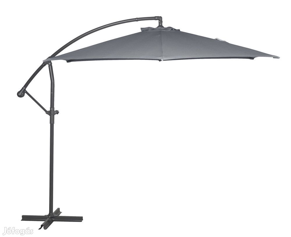 ROJAPLAST FREE POLE függő napernyő, hajtókarral - grafit -  300 cm